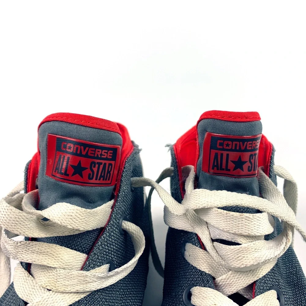Converse All Star Syde Street Mid Sneaker Jr Sz 4 Red‎ Gray Black Chuck Taylor